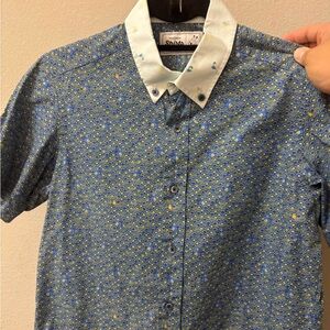 Blue Patterned Men's Shirt